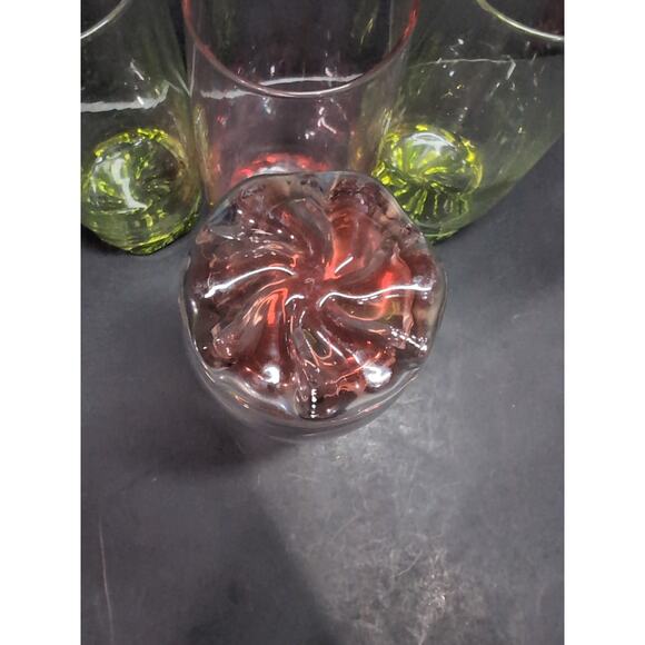 Vibrant Splash Highball Glasses, Set of 4, Drinkware, Red & Green Glass, 5.5" H - Picture 7 of 9